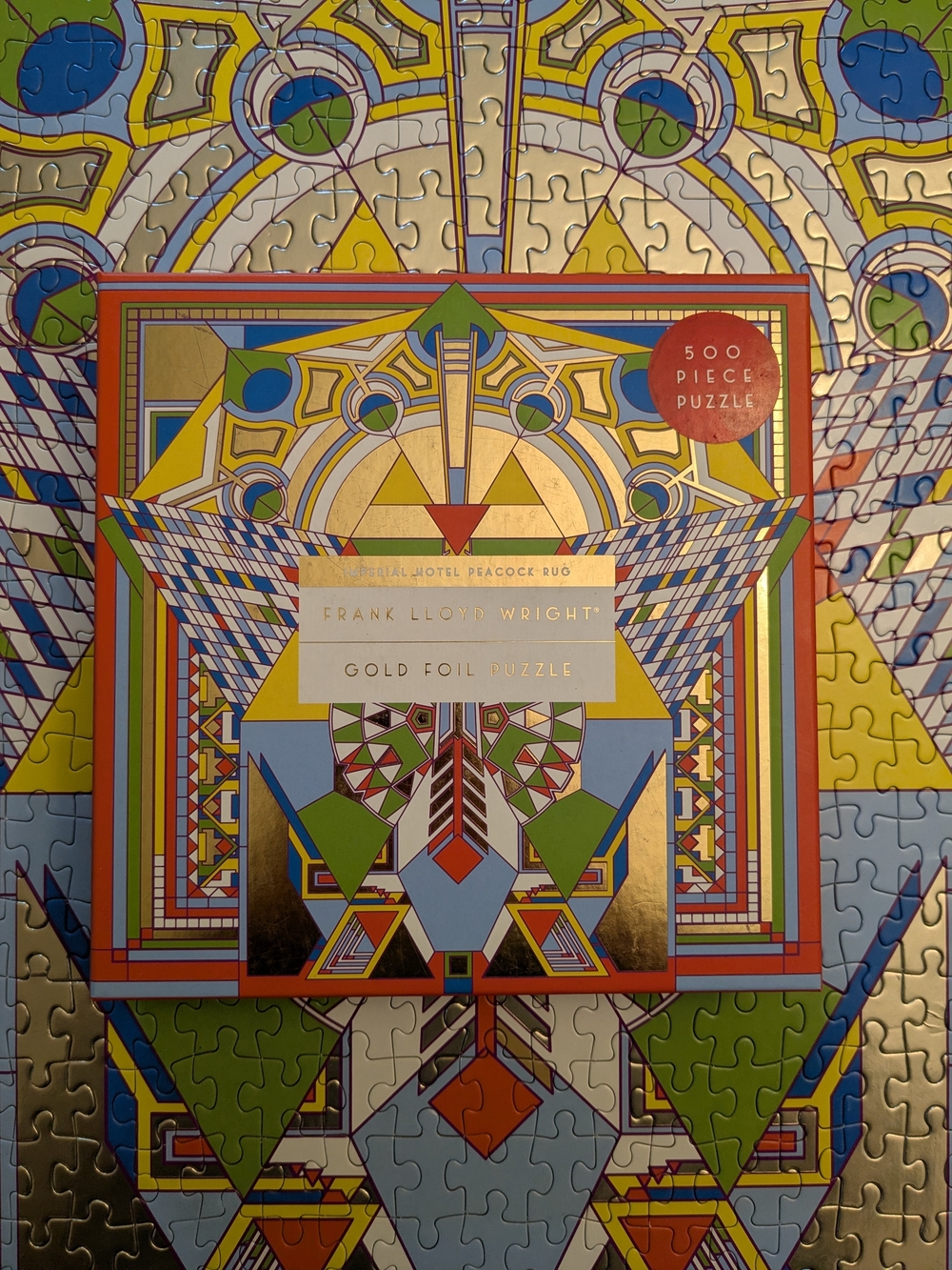 Galison 500 Piece Frank Lloyd Wright Gold Foil Puzzle